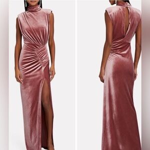 Ronny Kobo Brand New With Tags Rose Velvet Billie Maxi Dress Size Small